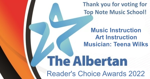 Proud to have received the Reader's Choice Awards in 2022. Dance/Music Instruction - Bronze, Art Instruction - Bronze, Band/Musician - Silver (Teena Wilks).